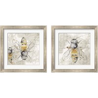 Framed 'Queen Bee 2 Piece Framed Art Print Set' border=