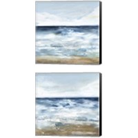 Framed 'Blue Ocean 2 Piece Canvas Print Set' border=