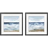 Framed 'Blue Ocean 2 Piece Framed Art Print Set' border=