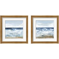 Framed 'Blue Ocean 2 Piece Framed Art Print Set' border=