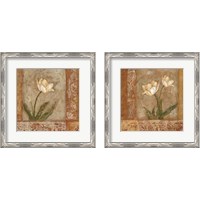 Framed 'Morning Floral 2 Piece Framed Art Print Set' border=