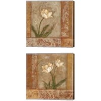 Framed 'Morning Floral 2 Piece Canvas Print Set' border=