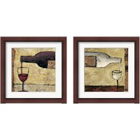 Framed 'Wine Pour 2 Piece Framed Art Print Set' border=