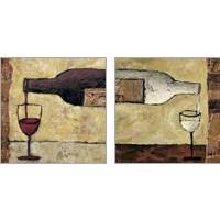 Framed 'Wine Pour 2 Piece Art Print Set' border=