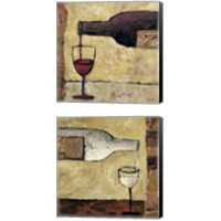 Framed 'Wine Pour 2 Piece Canvas Print Set' border=
