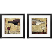 Framed 'Wine Pour 2 Piece Framed Art Print Set' border=