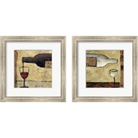 Framed 'Wine Pour 2 Piece Framed Art Print Set' border=