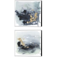 Framed 'Cerulean & Gold 2 Piece Canvas Print Set' border=