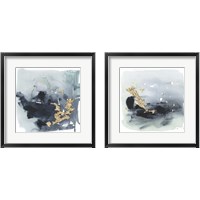 Framed Cerulean & Gold 2 Piece Framed Art Print Set