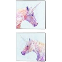 Framed 'Mystic Unicorn 2 Piece Canvas Print Set' border=