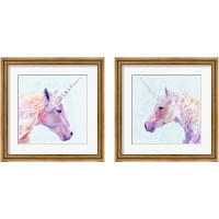 Framed 'Mystic Unicorn 2 Piece Framed Art Print Set' border=