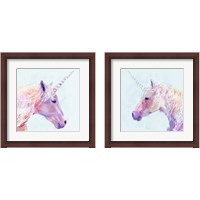 Framed 'Mystic Unicorn 2 Piece Framed Art Print Set' border=