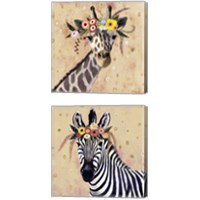 Framed 'Klimt Zebra 2 Piece Canvas Print Set' border=