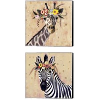 Framed 'Klimt Zebra 2 Piece Canvas Print Set' border=