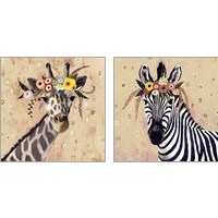 Framed Klimt Zebra 2 Piece Art Print Set