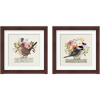 Framed 'Avian Collage 2 Piece Framed Art Print Set' border=