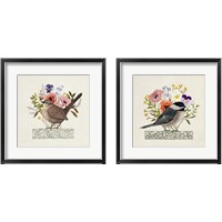 Framed 'Avian Collage 2 Piece Framed Art Print Set' border=