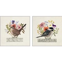 Framed 'Avian Collage 2 Piece Art Print Set' border=