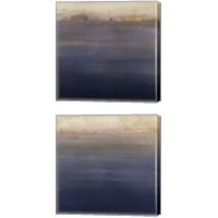 Framed 'Indigo Sundown 2 Piece Canvas Print Set' border=
