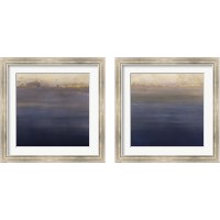 Framed 'Indigo Sundown 2 Piece Framed Art Print Set' border=
