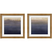 Framed 'Indigo Sundown 2 Piece Framed Art Print Set' border=