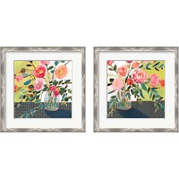 Framed 'Quirky Bouquet 2 Piece Framed Art Print Set' border=