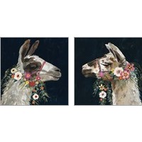 Framed 'Lovely Llama 2 Piece Art Print Set' border=