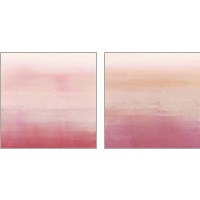 Framed 'Apricot Ombre 2 Piece Art Print Set' border=