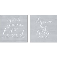 Framed 'Sweet Dreams 2 Piece Art Print Set' border=