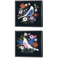 Framed 'Folk Garden 2 Piece Canvas Print Set' border=