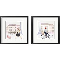 Framed 'Paris People 2 Piece Framed Art Print Set' border=