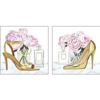 Framed 'Get Glam 2 Piece Art Print Set' border=