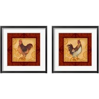 Framed Decorative Rooster 2 Piece Framed Art Print Set
