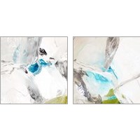 Framed 'Blue Ice 2 Piece Art Print Set' border=
