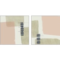 Framed Monotype Abstraction 2 Piece Art Print Set