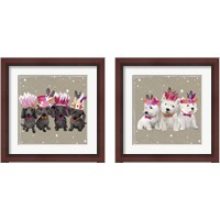 Framed 'Fancypants Wacky Dogs 2 Piece Framed Art Print Set' border=