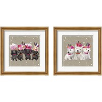 Framed 'Fancypants Wacky Dogs 2 Piece Framed Art Print Set' border=