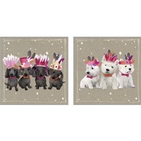 Framed 'Fancypants Wacky Dogs 2 Piece Art Print Set' border=