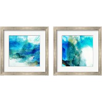 Framed Ephemeral Blue 2 Piece Framed Art Print Set