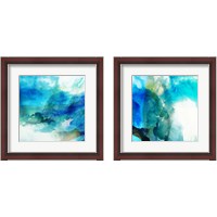 Framed Ephemeral Blue 2 Piece Framed Art Print Set