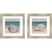 Framed 'She Sells Seashells 2 Piece Framed Art Print Set' border=