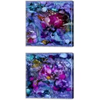 Framed 'Purple Outburst 2 Piece Canvas Print Set' border=