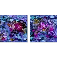 Framed 'Purple Outburst 2 Piece Art Print Set' border=