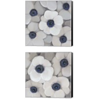 Framed White Anemone 2 Piece Canvas Print Set