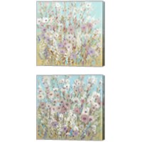 Framed 'Mixed Flowers 2 Piece Canvas Print Set' border=