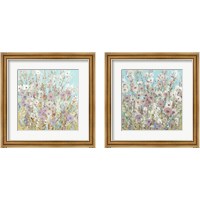 Framed 'Mixed Flowers 2 Piece Framed Art Print Set' border=