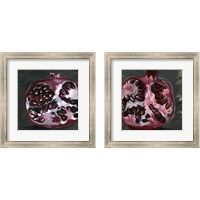 Framed Pomegranate Study on Black 2 Piece Framed Art Print Set