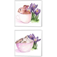 Framed 'Bunny Crossing 2 Piece Canvas Print Set' border=