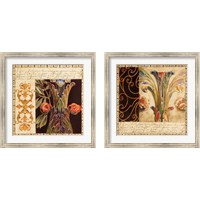 Framed 'Antique French Manuscript  2 Piece Framed Art Print Set' border=