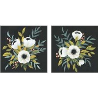 Framed 'Anemone Posy 2 Piece Art Print Set' border=